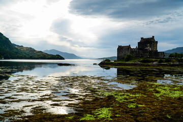 Castle landscape with rocks