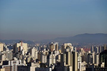 Fototapeta premium Thick layer of pollution cover the city of Sao Paulo, Brazil.