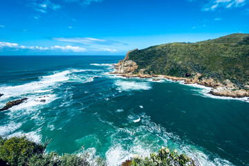 Scenic view of western Knysna Head, South Africa.