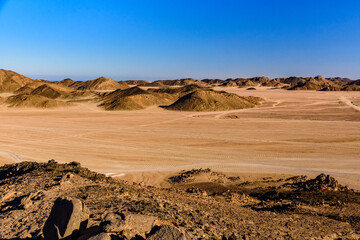 Mountains in arabian desert not far from the Hurghada city, Egypt