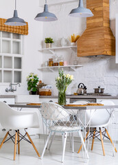 Light kitchen interior..
