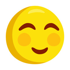Smiling Emoji Icon Illustration. Happy Vector Symbol Emoticon Design Doodle Vector.