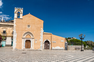 Church of Saint Augustine on 9th April square, Taormina, Italy