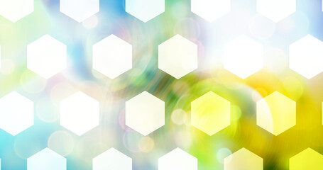 Fototapeta na wymiar hexagonal bright green abstract creative background graphic 3d-illustration