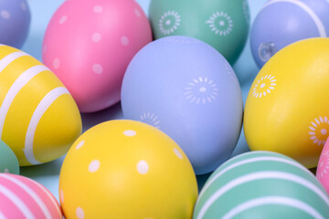 easter eggs on a white background