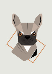 Dog. Breed of dogs..Geometric illustration