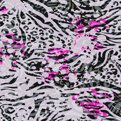 Leopard print pattern. Vector seamless background. Animal skin texture - 422415945