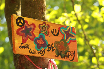 Closeup shot of a wooden board with the 