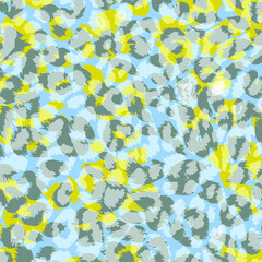 Leopard print pattern. Vector seamless background. Animal skin texture - 422416596
