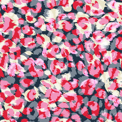 Leopard print pattern. Vector seamless background. Animal skin texture - 422416771