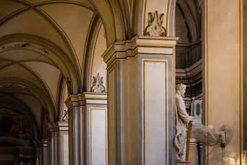 Dome and interior of the church of Sant Miquel de Burjassont, Valencia.