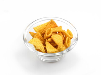 cone corn chips isolated on white background