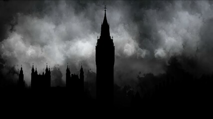 Palace Of Westminster And Big Ben against clouds
