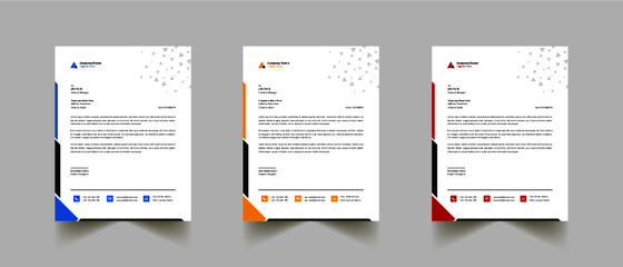 Modern And Clean Letterhead Design Template Business Style Professional Template Design Creative Business Letterhead Design Template for your business, with color variation 