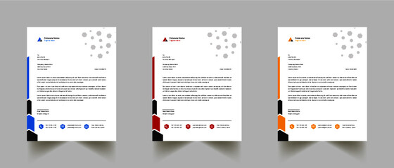 Modern And Clean Letterhead Design Template Business Style Professional Template Design Creative Business Letterhead Design Template for your business, with color variation 