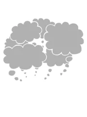 Foto op Canvas Denkblasen Wolken Design  © Style-o-Mat-Design