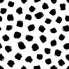 Vector seamless pattern with abstract brush strokes. Hand drawn style. Simple design for fabric, wrapping, stationery, wallpaper, textile.