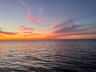 Florida sunset over bay water