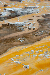 USA, Wyoming. Doublet Pool run-off detail, Yellowstone National Park.