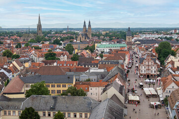 Naklejka na ściany i meble Blick auf die Dächer von Speyer