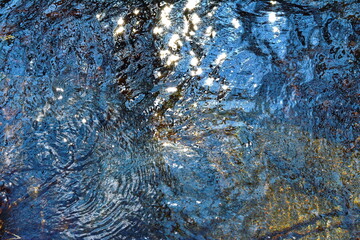 Beautiful water texture. River in motion. Water natural background.