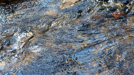 Beautiful water texture. River in motion. Water natural background.