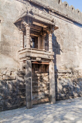Fototapeta na wymiar Gate at Uparkot Fort in Junagadh, Gujarat state, India