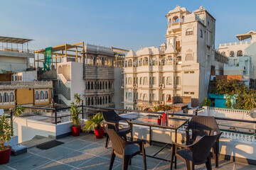 Terrace view in Udaipur, Rajasthan state, India