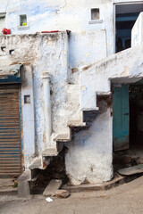 Stairs of an old house in Udaipur, Rajasthan state, India