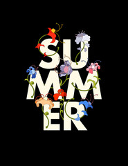 Botanic Summer Vetical (Dark Background)