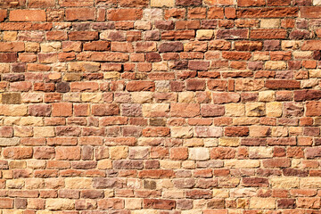 Stone wall in the ancient city Fatehpur Sikri, Uttar Pradesh state, India