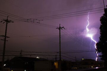 storm night lightning