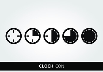 Set of clock icon vector design. Eps10 vector illustration.