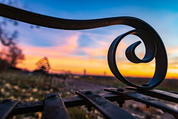 Fototapeta premium sunset in the city