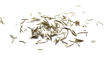 Dried aromatic spice rosemary isolated on white background. Natural spice rosemary.