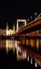 architecture, bridge, budapest, building, capital, city, cityscape, danube, downtown, europe, famous, hungarian, hungary, landmark, light, night, old, panorama, reflection, river, sky, tourism, town, 