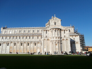 Obraz premium Pisa, Italy. View of the Cathedral of Pisa from the Miracoli field at sunset