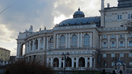 Obraz premium The Odessa Opera and Ballet Theater, built in 1887, is one of the most beautiful theaters in the world.