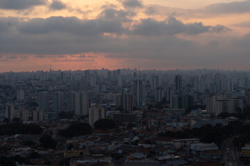 São Paulo City Metropolis Brazil Sunset Sunshine