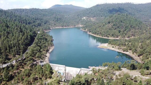 Vista aerea de Presa Iturbide en el Estado de Mexico