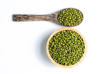 Mung bean isolated on white background