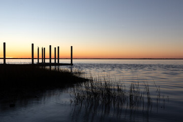 Obraz premium Sunset at the boat launch