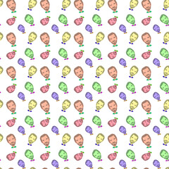 Men pattern in color