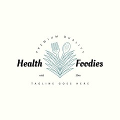 natural healthy food logo icon vector template