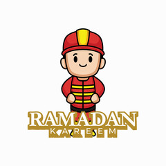 Occupations with Ramadan Kareem greeting