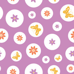 Vector botanical flower seamless repeat pattern design background. Perfect for modern wallpaper, fabric, and wrapping projects.