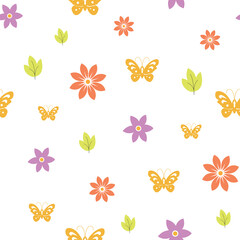 Vector botanical flower seamless repeat pattern design background. Perfect for modern wallpaper, fabric, and wrapping projects.