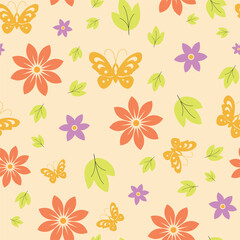 Seamless floral pattern graphic. Design can be used for wallpaper, background, print paper, scrap book and digital paper.