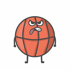 Cute Basket ball vector template design illustration