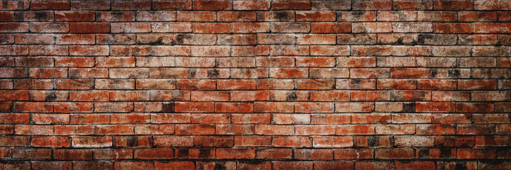 Fototapeta premium Old red bricks wall texture and background.